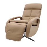 thumbnail of Relaxsessel HWC-L11, Design Fernsehsessel TV-Sessel Liegesessel, Liegefunktion drehbar, Voll-Leder ~ taupe