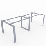 thumbnail of Oficit. Mesa de reuniones. Estructura metálica Marco Abierto gris plata con tablero blanco. Fabricado en España. Medidas: 240x100cm (largo x ancho)