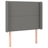 thumbnail of vidaXL Boxspringbett mit Matratze & LED Dunkelgrau 90x200 cm Stoff