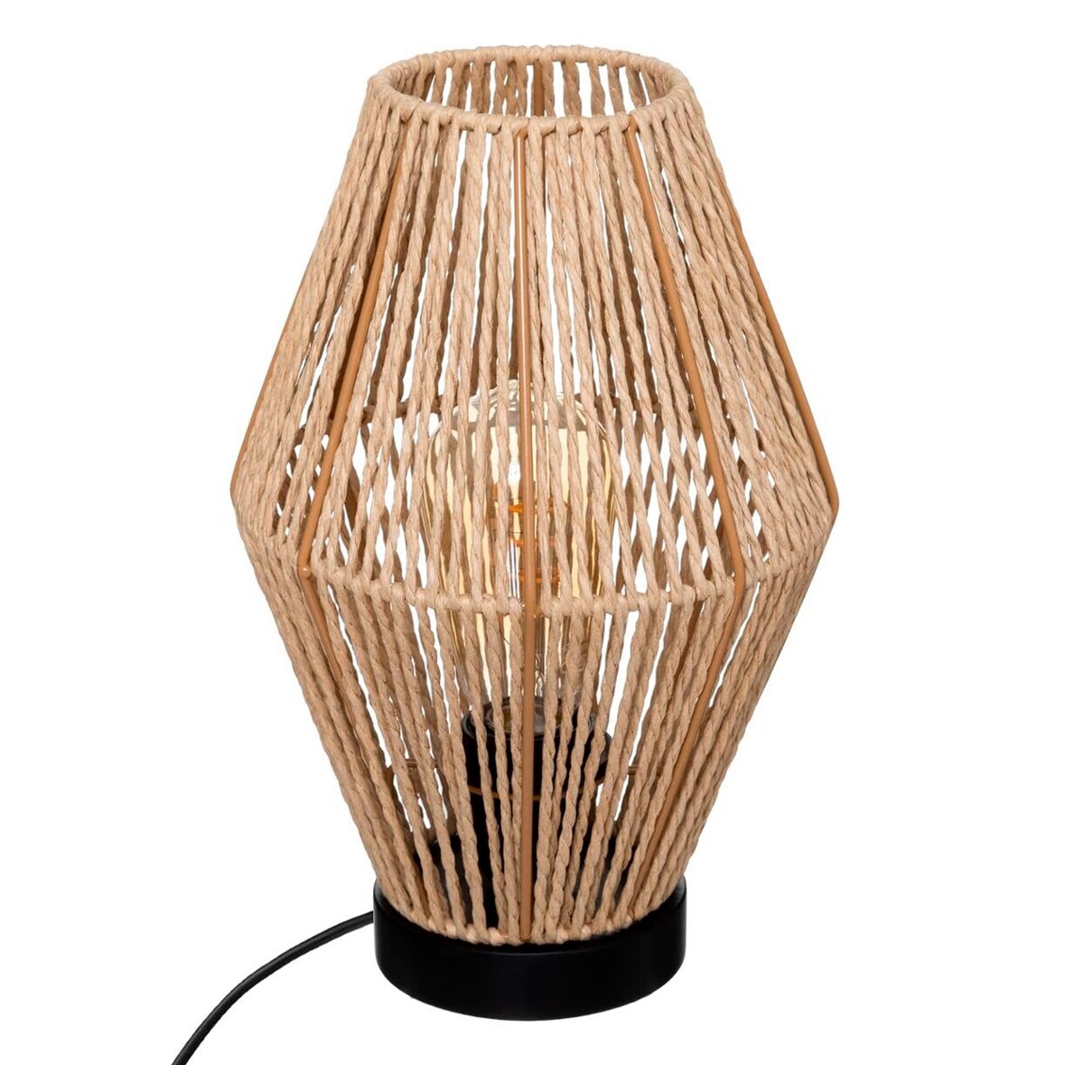 WellHome - Tischleuchte 'Aissa Nature', Metallgestell, 32cm