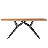 thumbnail of SIT Möbel Esstisch aus Teak-Holz 220 cm | Platte 50 mm natur | Gestell Metall antikschwarz | B 220 x T 100 x H 73 cm | 15512-11 | Serie TABLES & CO