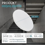 thumbnail of LUXULA LED Deckenleuchte LX300253 24 W 4000 K neutralweiß weiß IP44