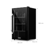 thumbnail of Beersafe XXL Onyx Kühlschrank 80 Liter 3 Böden Panoramaglastür Schwarz