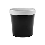 thumbnail of Frasco + Tampas 780 Ml 18Pe + 340 + 18 Pe G/M2 Ø11,7/9,2X11 Cm Cartão Preto (250 Unidades)