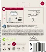 Ein Aluminium-Downlight mit IP65-Schutz für die Deckenmontage.