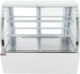 thumbnail of Romux® Kühlvitrine für Konditorei Standgerät 2 Böden Gebogenes Glas Weiß 600 Liter Umluftkühlung | Professionelle Vitrinen