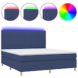 thumbnail of vidaXL Boxspringbett mit Matratze & LED Blau 160x200 cm Stoff