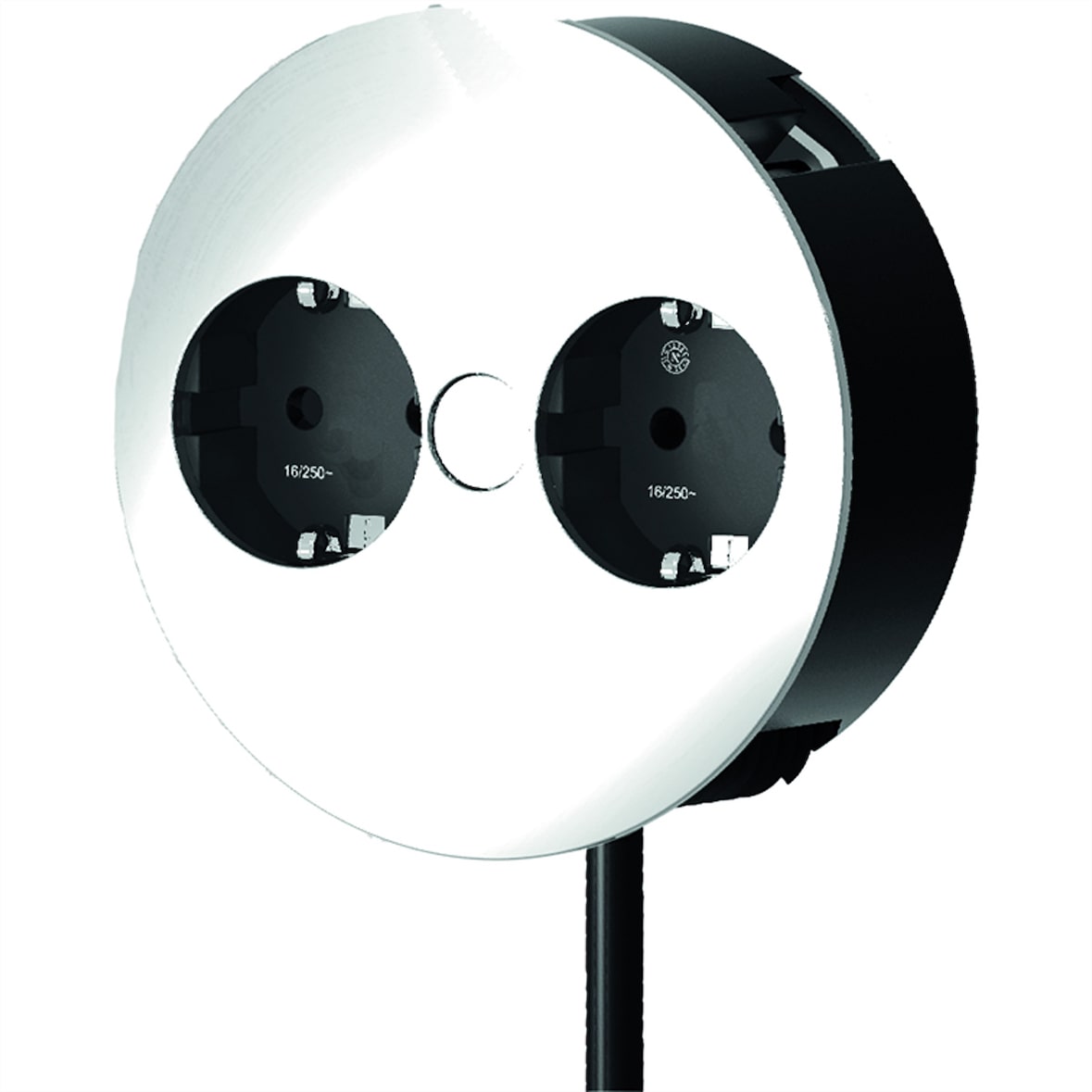 BACHMANN TWIST 2S 2x Schutzkontakt, Schutzkontakt-Montagestecker, Edelstahl, 2 m