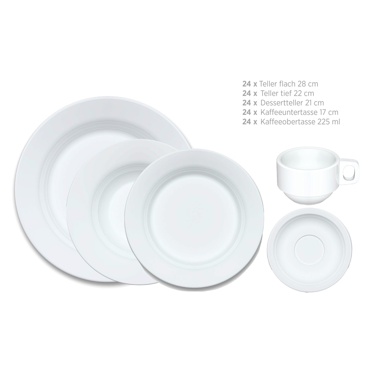 MÄSER servies 120 st. wit