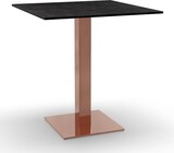 thumbnail of Bistrotisch HPL Compact Premium | 80x80 cm Dunkler Schiefer | Rosé-Gold-Gestell 40x40 cm