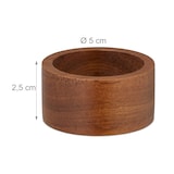 thumbnail of Relaxdays Serviettenringe, 12er Set, aus Holz, HxD: 2,5 x 5 cm, Serviettenhalter, Papier- und Stoffservietten, braun