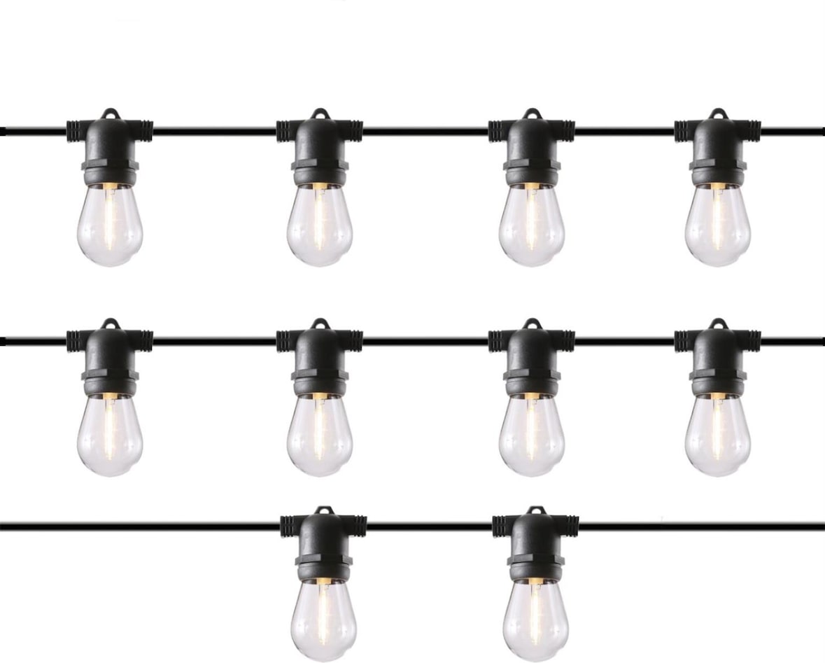 LED Solar Lichterkette Circus Glühbirne 4,5m 3 Leuchtmodi Garten Balkon Zirkus
