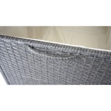 thumbnail of Poly-Rattan Kissenbox HWC-D88, Gartentruhe Auflagenbox Truhe ~ Premium grau, 51x115x59cm 250l
