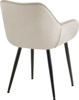 thumbnail of DELUKE® Esszimmerstuhl VIVI - Creme Samt, Metall 83x58x62cm Strapazierfähiger & pflegeleichter Bezug Esszimmerstühle Stuhl Esszimmer Küchenstühle