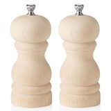 thumbnail of Salzmühle und Pfeffermühle natur unbehandelt, 11 cm, Holz, Classic Mill 2 tlg. Set