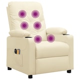 thumbnail of vidaXL Massagesessel Elektrisch Creme Kunstleder