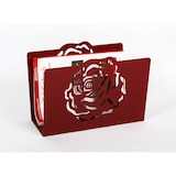thumbnail of Zeitungsständer Rose, HxBxT: 23x32x12cm, rot  / Made in Germany, Marke: Szagato (Zeitungshalter, Zeitschriftenständer)