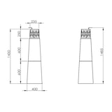 thumbnail of Camino a bioetanolo da giardino per esterno Vulcano Nero 40x40x145