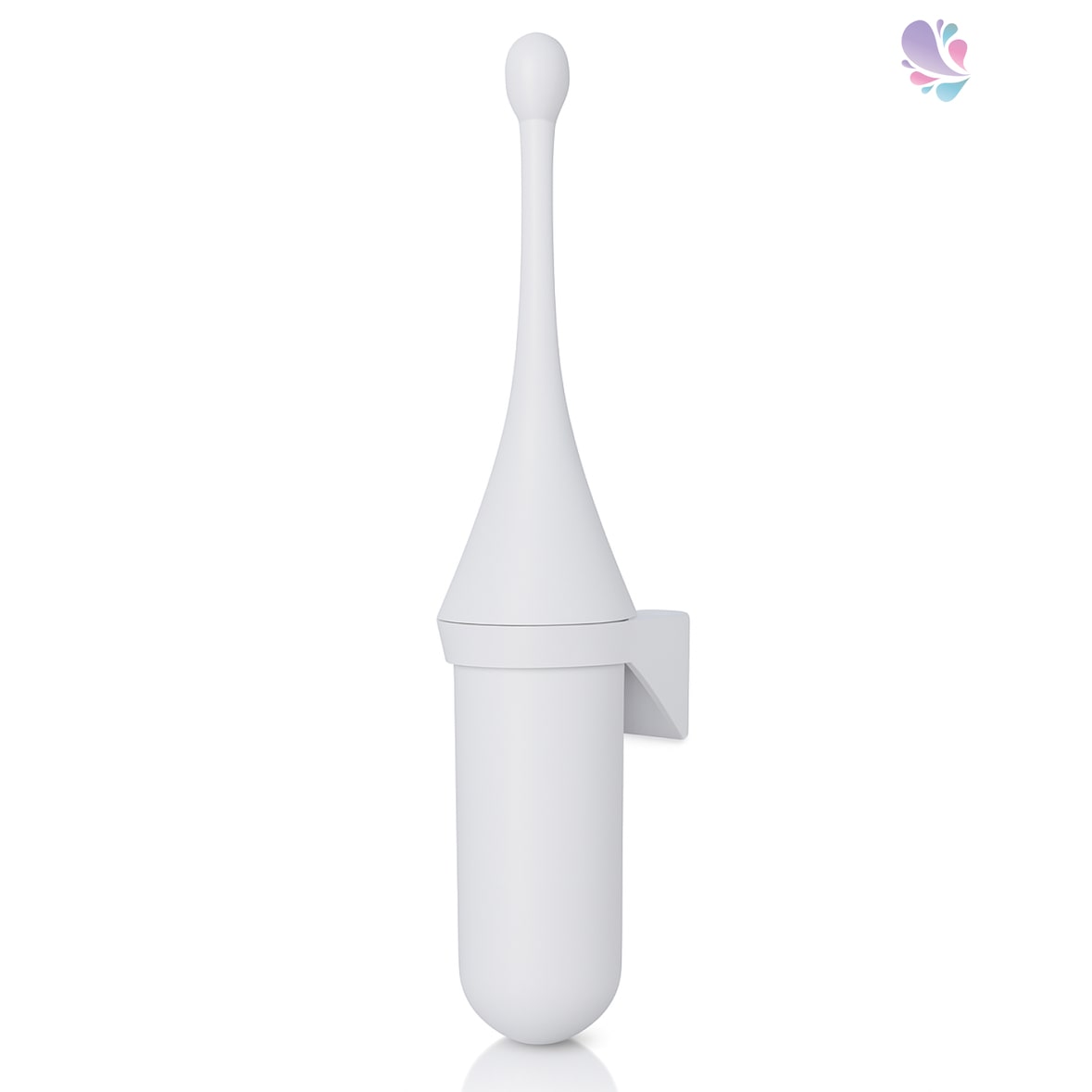 *SALE* Toilettenbürste Designer Blanc, Wandmontage, hängend, geschlossen, verschiedene Designs : Farbe - Weiß (unverchromt)
