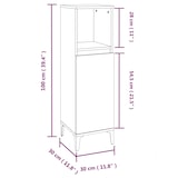 thumbnail of vidaXL Badschrank Räuchereiche 30x30x100 cm Holzwerkstoff