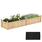 thumbnail of Helloshop26 - Bac à jardiner jardinière surélevé rectangulaire 227 x 59,5 x 40 cm avec doublure amovible et système de drainage 20_0010469