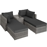 thumbnail of tectake Wicker loungeset San Domino met aluminium frame - lichtgrijs/donkergrijs - 405092
