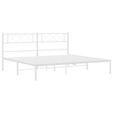 thumbnail of vidaXL Bedframe met hoofdbord metaal wit 193x203 cm