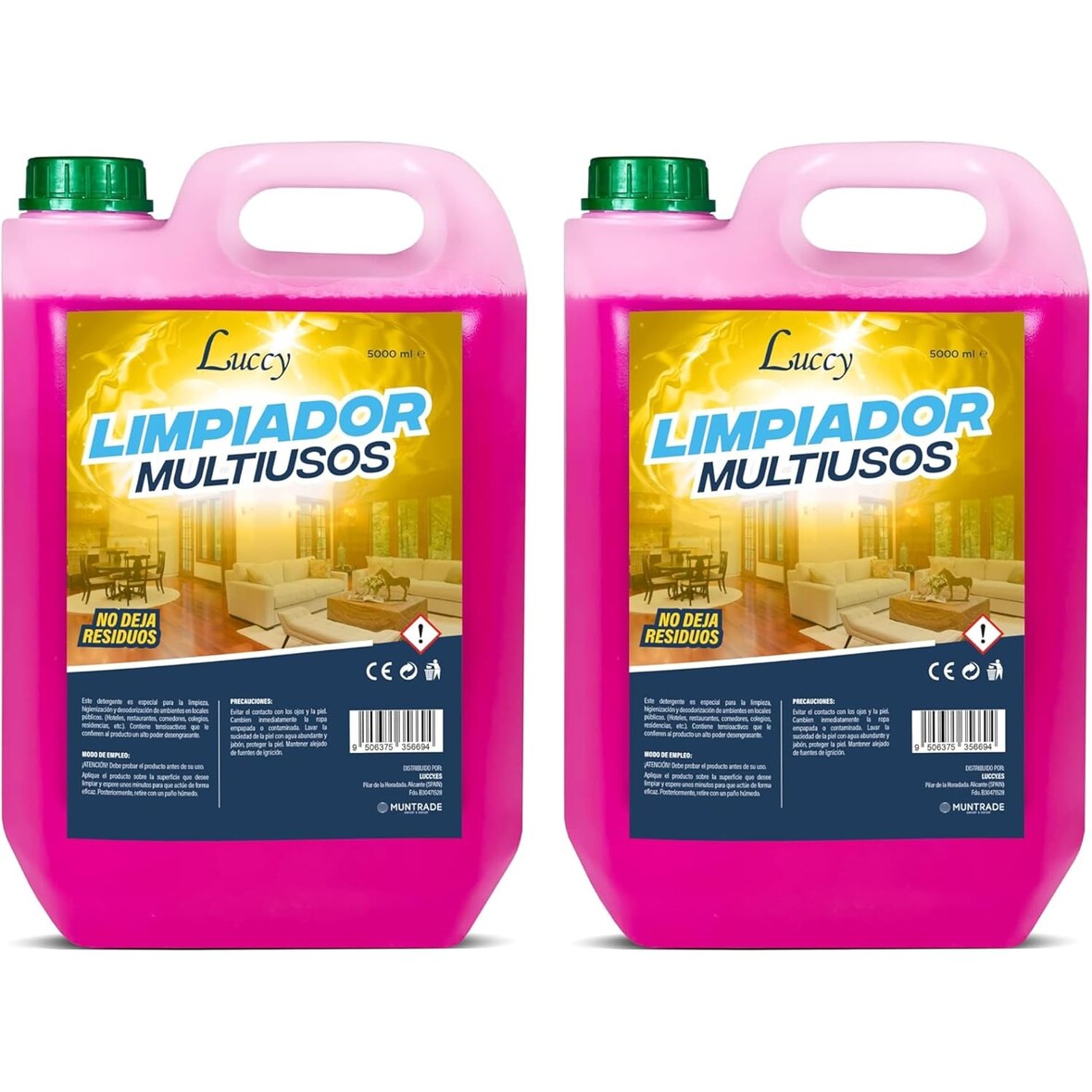 Luccy Limpiador Multiusos Concentrado 10 Litros | Limpieza Eficaz de Todo Tipo de Supercies