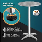 thumbnail of Casaria Stehtisch 2er Set Höhenverstellbar 70cm  / 115 cm Hoch Rund Ø60cm Bistrotisch Biertisch Bartisch