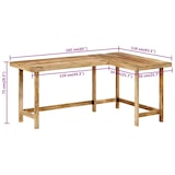 thumbnail of Bureau 165x110x75 cm bois massif de manguier Modèle Orion Vision