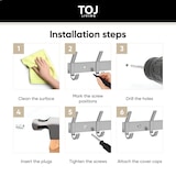 thumbnail of TOJ Living Perchero de pared – 12 ganchos – 46 cm – acero inoxidable – plateado – colgador