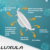 thumbnail of LUXULA LED Downlight LX300114 6 W 3000 K, 4000 K, 6000 K einstellbar in warm-, neutral- und kaltweiß (CCT) weiß