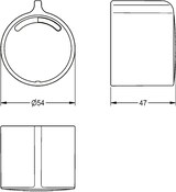 thumbnail of KWC Temperaturwahlgriff, F3, Metall, 2030048766