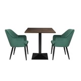 thumbnail of Bolero Kompletter Tisch Quadratisch Dunkles Holzdekor 700mm