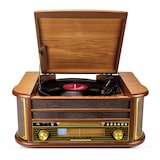 thumbnail of Tourne-Disque Evidence Acoustics EA-PL400 - Vinyle 33/45/78, 60W PMPO, Radio FM, CD, Cassette, Bluetooth USB, REC, rétro, Bois
