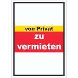 thumbnail of zu vermieten Schild mit Text Verkaufsschild hochkant A4 (210x297mm)
