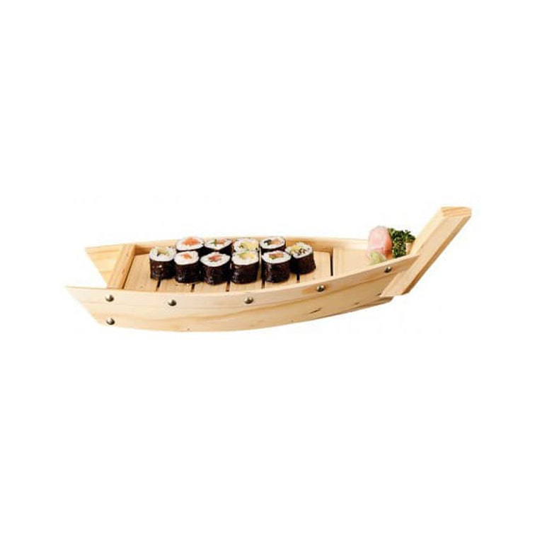 MONOUSO - Houten Sushi boot Bediening dienblad 44x13x11cm (1 stuk)