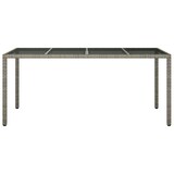 thumbnail of vidaXL Tuin Eettafel Grijs 190x90x75 cm Poly Rattan