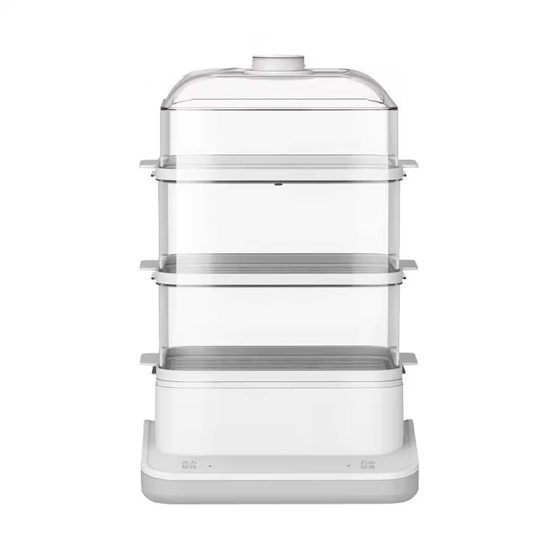 18L Elektrischer Dampfgarer mit 3 Ebenen, Weiß