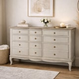 thumbnail of Commode 9 tiroirs Maddy beige -  Crème / Ivoire Rectangulaire Bois Amadeus 45.00x50.00 cm
