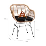 thumbnail of CASARIA® Korbsessel Gartenstühle 2er Set Bali Polyrattan