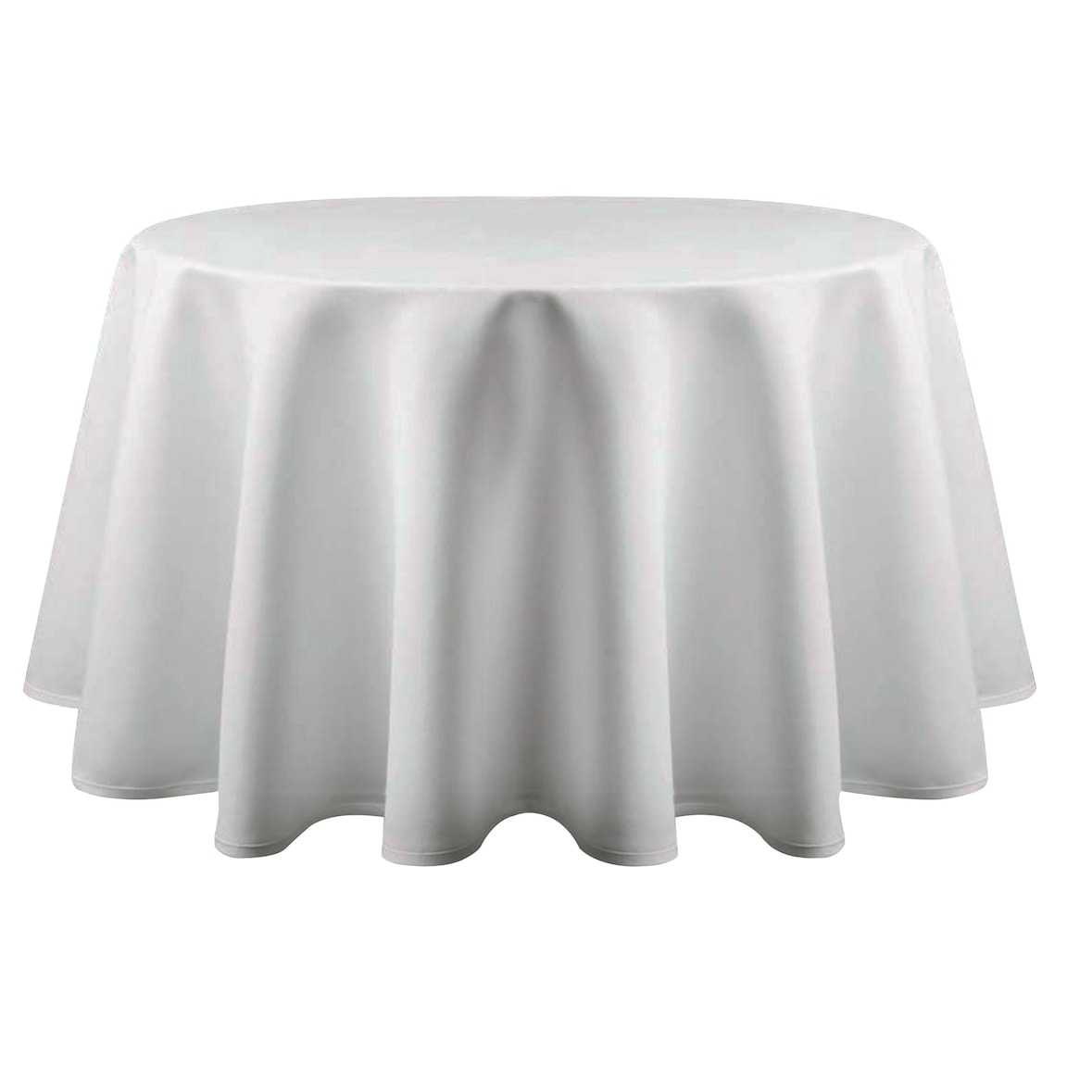 METRO Professional Nappe, Ø 300 cm, en coton, ronde, lavable, bordure en satin, blanc