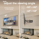 thumbnail of ONKRON TV Wandhalterung 42"-110", 100 kg max, VESA 800x600, Schwenkbar, Neigbar, Drehbar, M8L Schwarz