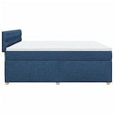 thumbnail of vidaXL Boxspringbett mit Matratze Blau 200x200 cm Stoff
