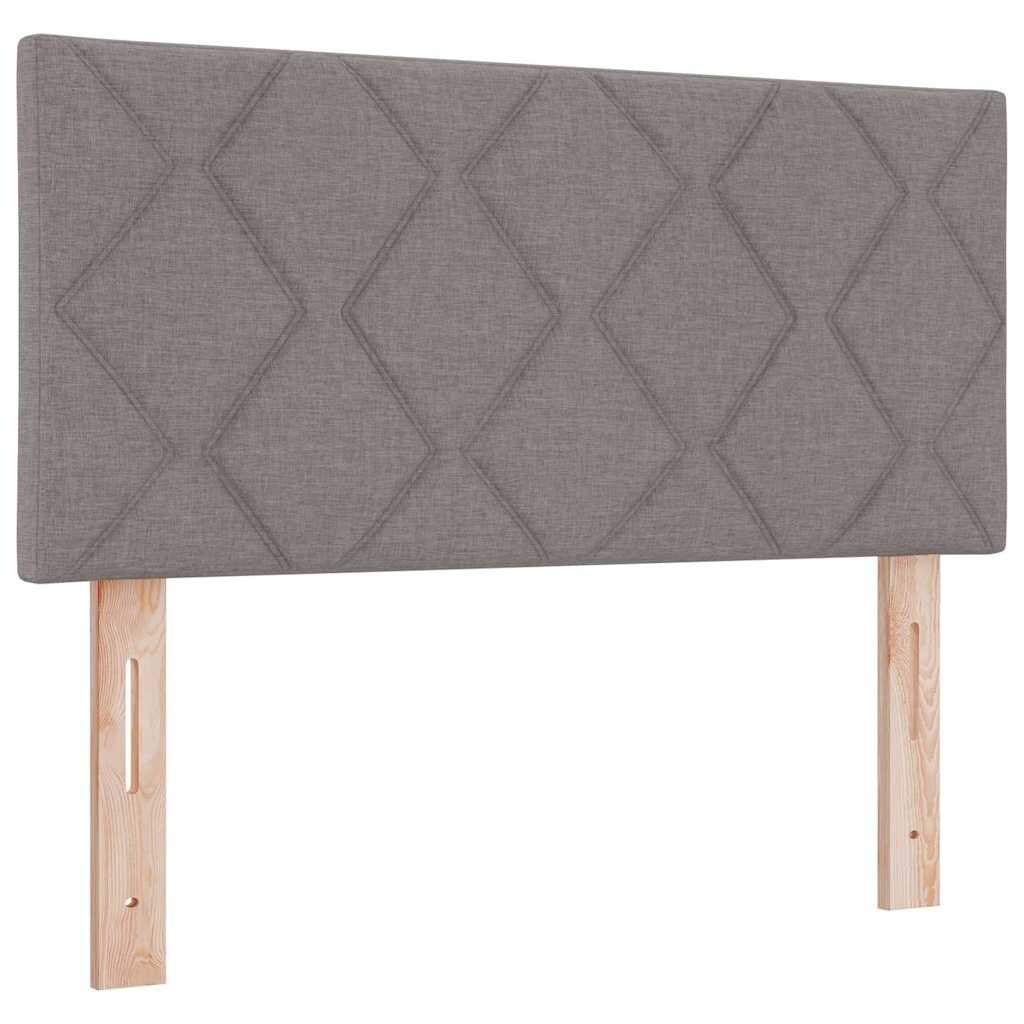vidaXL Stoffkopfteil Geometrisch mit Kopfteil Taupe 90 cm Stoff