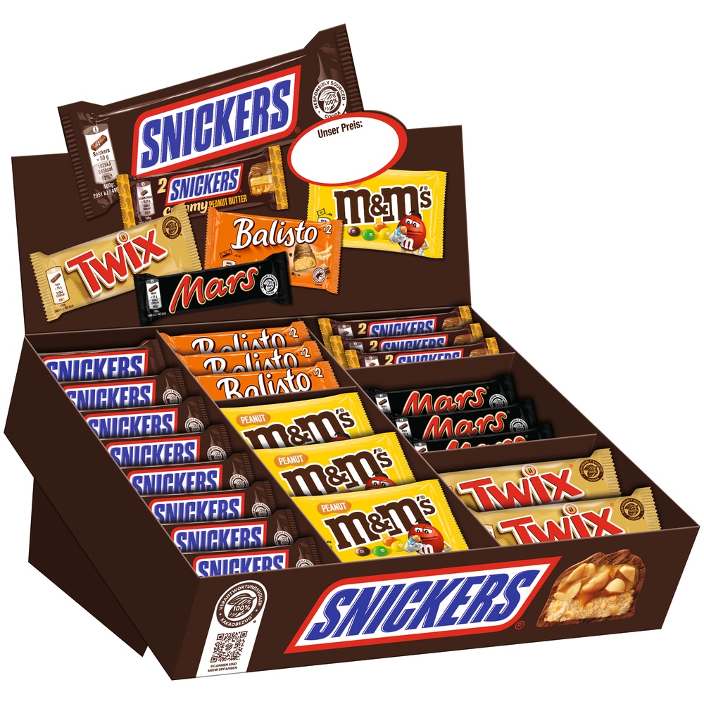 Mars Mixed Schokoriegel Topsellerbox 72 Portionen (3,504kg)