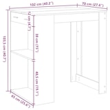 thumbnail of vidaXL Bartisch Sonoma-Eiche 102x70x103,5 cm Holzwerkstoff