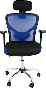thumbnail of Sillas de oficina con asiento textil color Azul. Modelo Carla