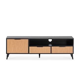 thumbnail of Meuble TV Denis 1 porte et 2 tiroirs, couleur Noir/Bois