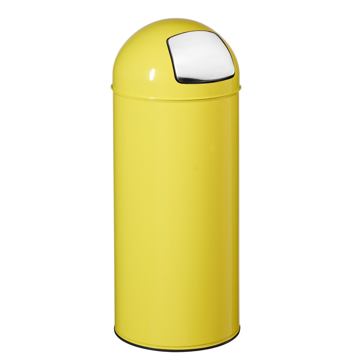 ROSSIGNOL Poubelle 45L avec couvercle à trappe PUSH jaune soufre